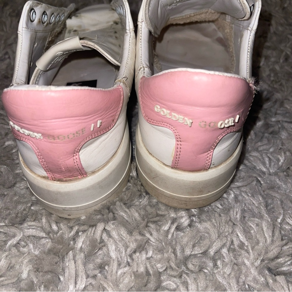 Authentic Golden Goose Pure -Star Sneakers 37 Women Pink/White - Picture 6 of 14